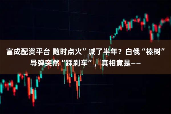 富成配资平台 随时点火”喊了半年？白俄“榛树”导弹突然“踩刹车”，真相竟是——