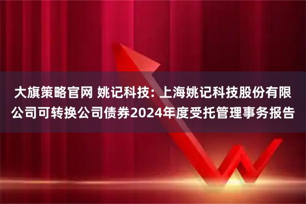 大旗策略官网 姚记科技: 上海姚记科技股份有限公司可转换公司债券2024年度受托管理事务报告